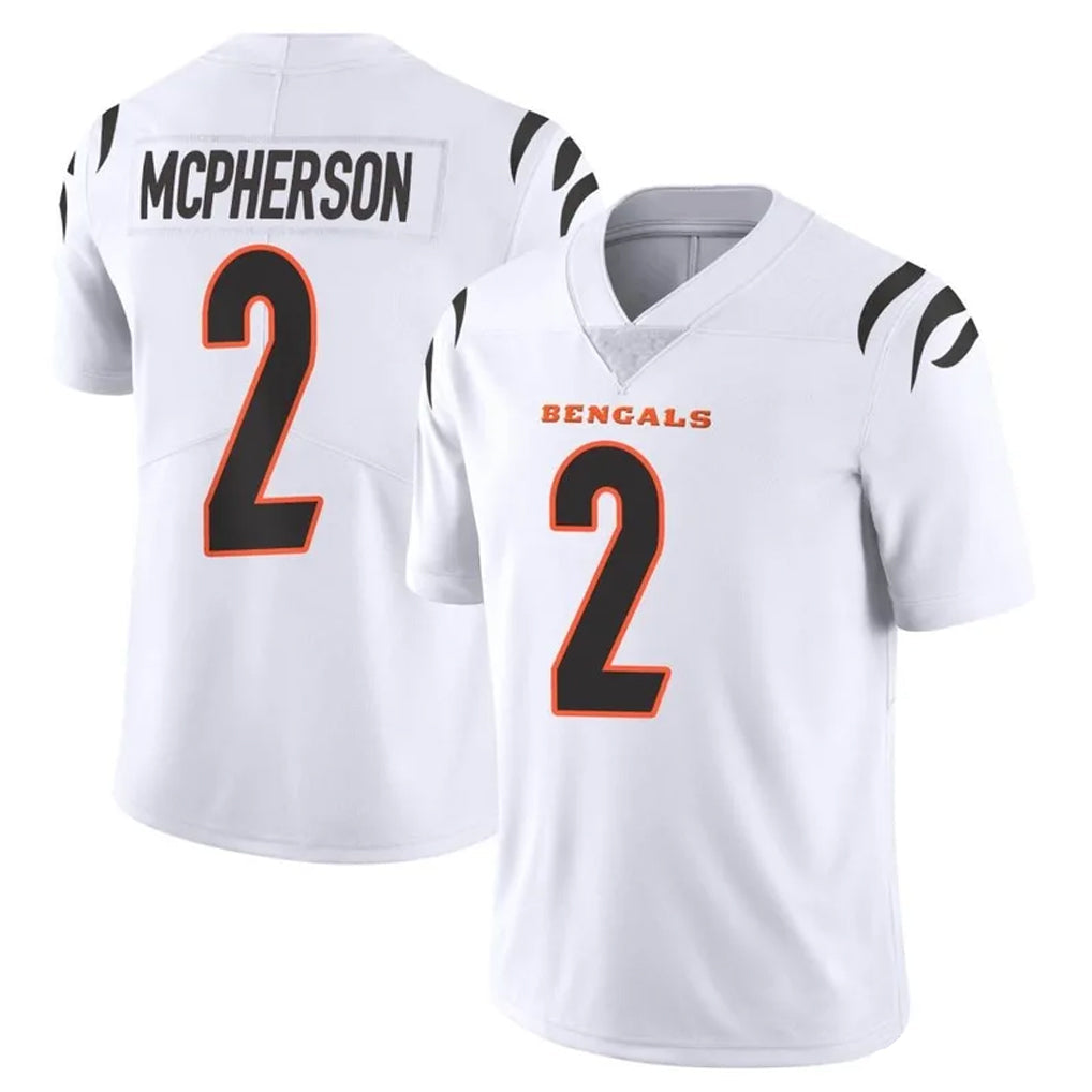Tlead C.Bengals #2 Evan McPherson Player White Vapor Untouchable Limited Home Game Stitched Jerseys