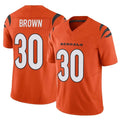 Tlead C.Bengals #30 Chase Brown Player Orange Vapor F.U.S.E. Limited Home Game Stitched Jerseys