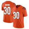 Tlead C.Bengals #30 Chase Brown Player Orange Vapor Untouchable Limited Home Game Stitched Jerseys