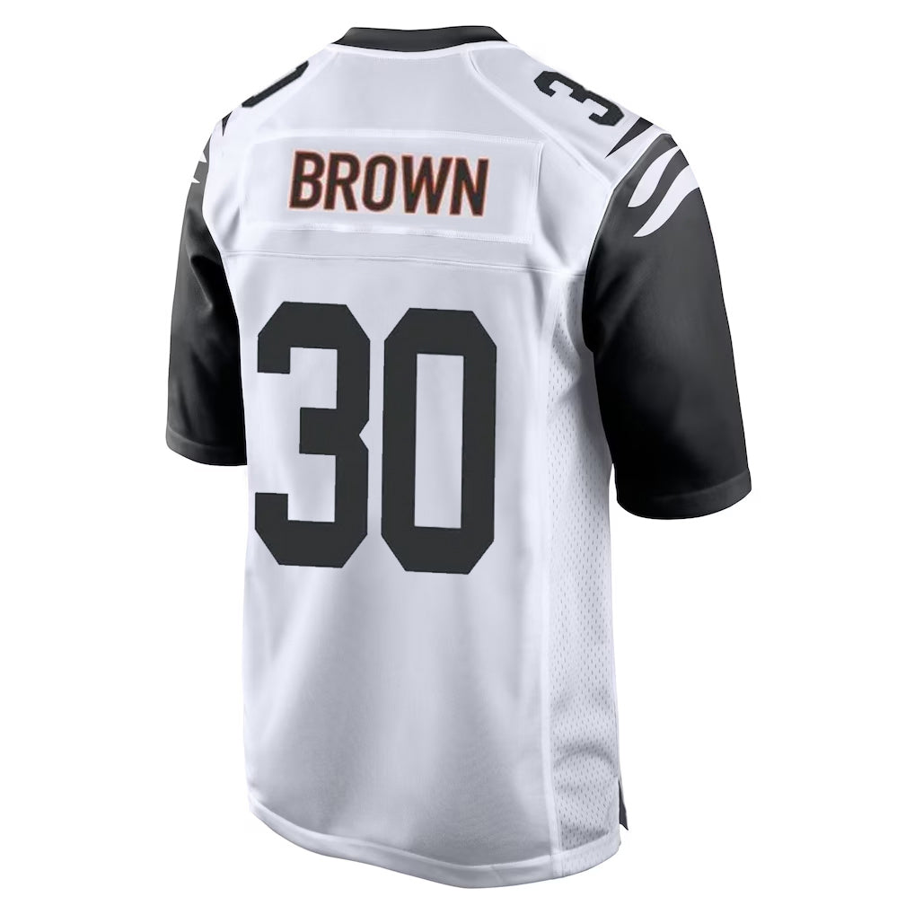 Tlead C.Bengals #30 Chase Brown Player White Alternate Home Game Stitched Jerseys