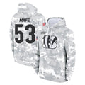 Tlead C.Bengals #53 Boye Mafe Player Arctic Camo Salute to Service Pullover Hoodie Limited Stitched Jerseys