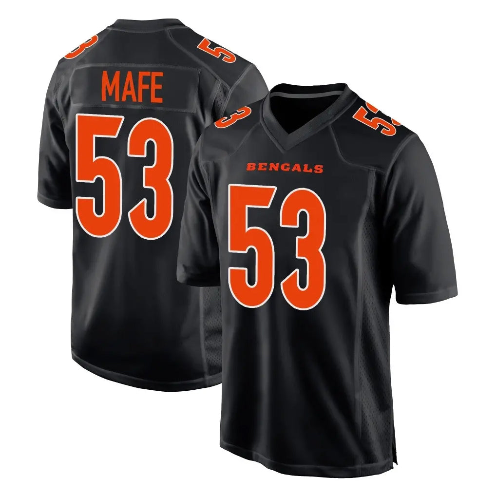 Tlead C.Bengals #53 Boye Mafe Player Black Fashion Game Stitched Jerseys