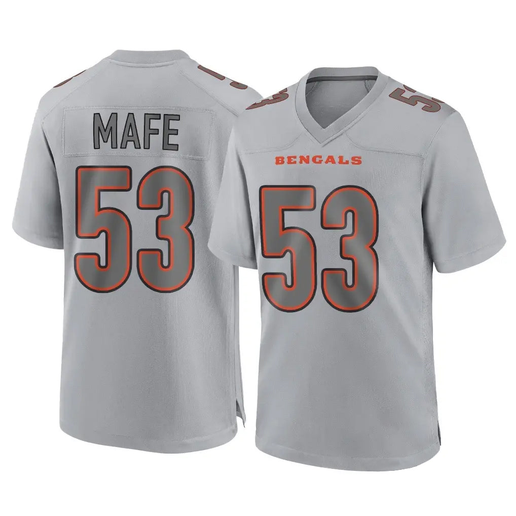 Tlead C.Bengals #53 Boye Mafe Player Gray Atmosphere Fashion Game Stitched Jerseys