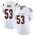 Tlead C.Bengals #53 Boye Mafe Player White Vapor F.U.S.E. Limited Home Game Stitched Jerseys