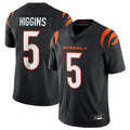 Tlead C.Bengals #5 Tee Higgins Black Vapor Untouchable Limited Jersey American Stitched  Jerseys