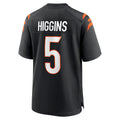 Tlead C.Bengals #5 Tee Higgins Player Black Home Game Stitched Jerseys