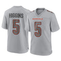 Tlead C.Bengals #5 Tee Higgins Player Gray Atmosphere Fashion Game Stitched Jerseys
