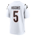 Tlead C.Bengals #5 Tee Higgins Player White Home Game Stitched Jerseys