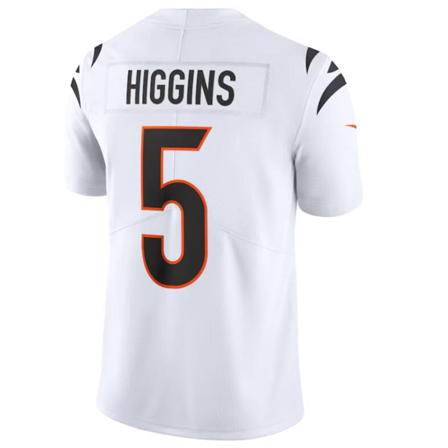 Tlead C.Bengals #5 Tee Higgins White Vapor Untouchable Limited Jersey American Stitched Jerseys