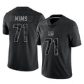 Tlead C.Bengals #71 Amarius Mims Player Black Reflective Limited Game Stitched Jerseys