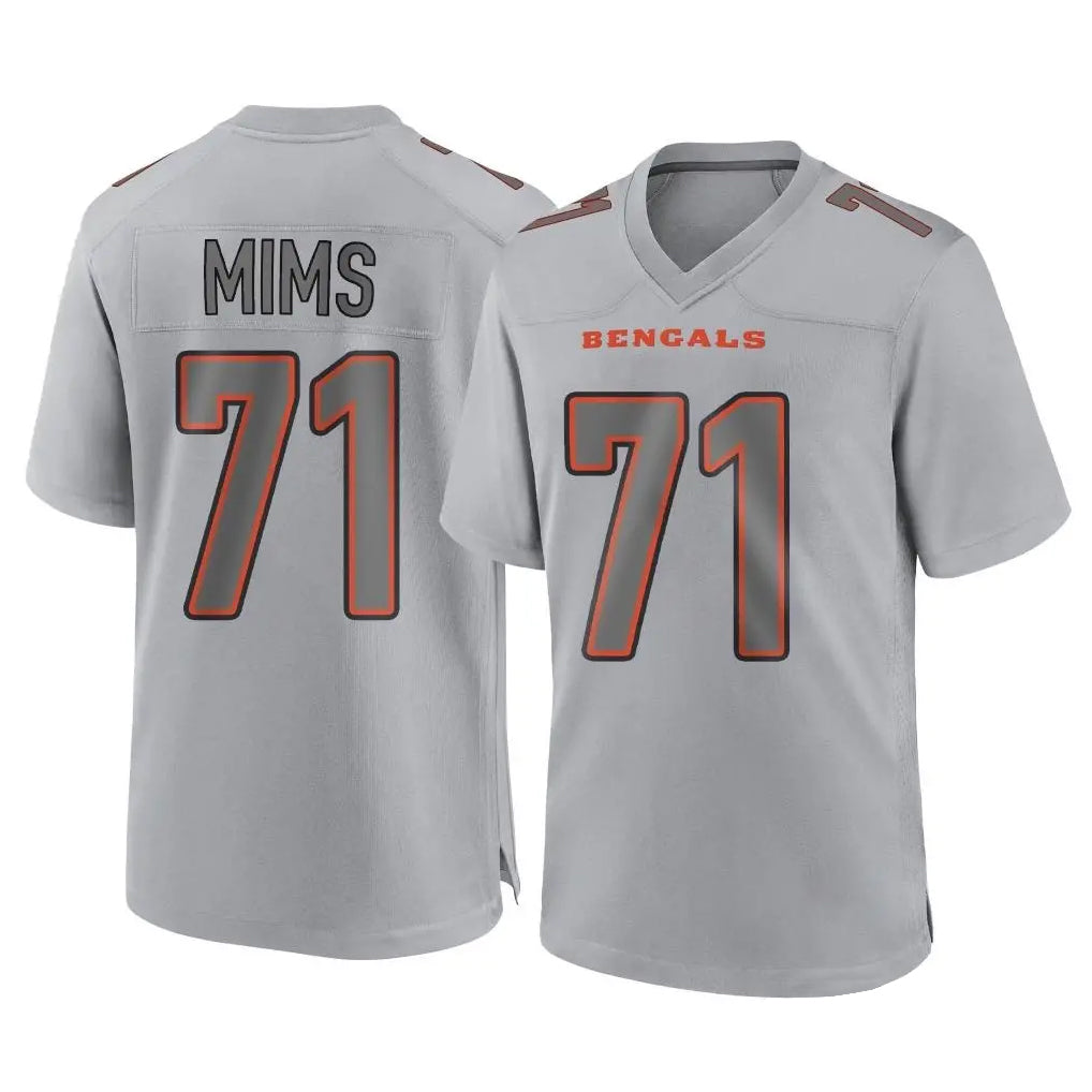 Tlead C.Bengals #71 Amarius Mims Player Gray Atmosphere Fashion Game Stitched Jerseys