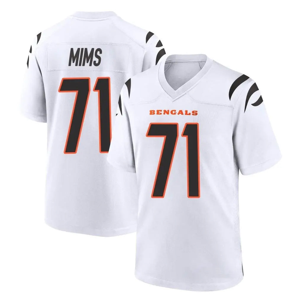 Tlead C.Bengals #71 Amarius Mims Player White Home Game Stitched Jerseys