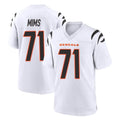 Tlead C.Bengals #71 Amarius Mims Player White Home Game Stitched Jerseys