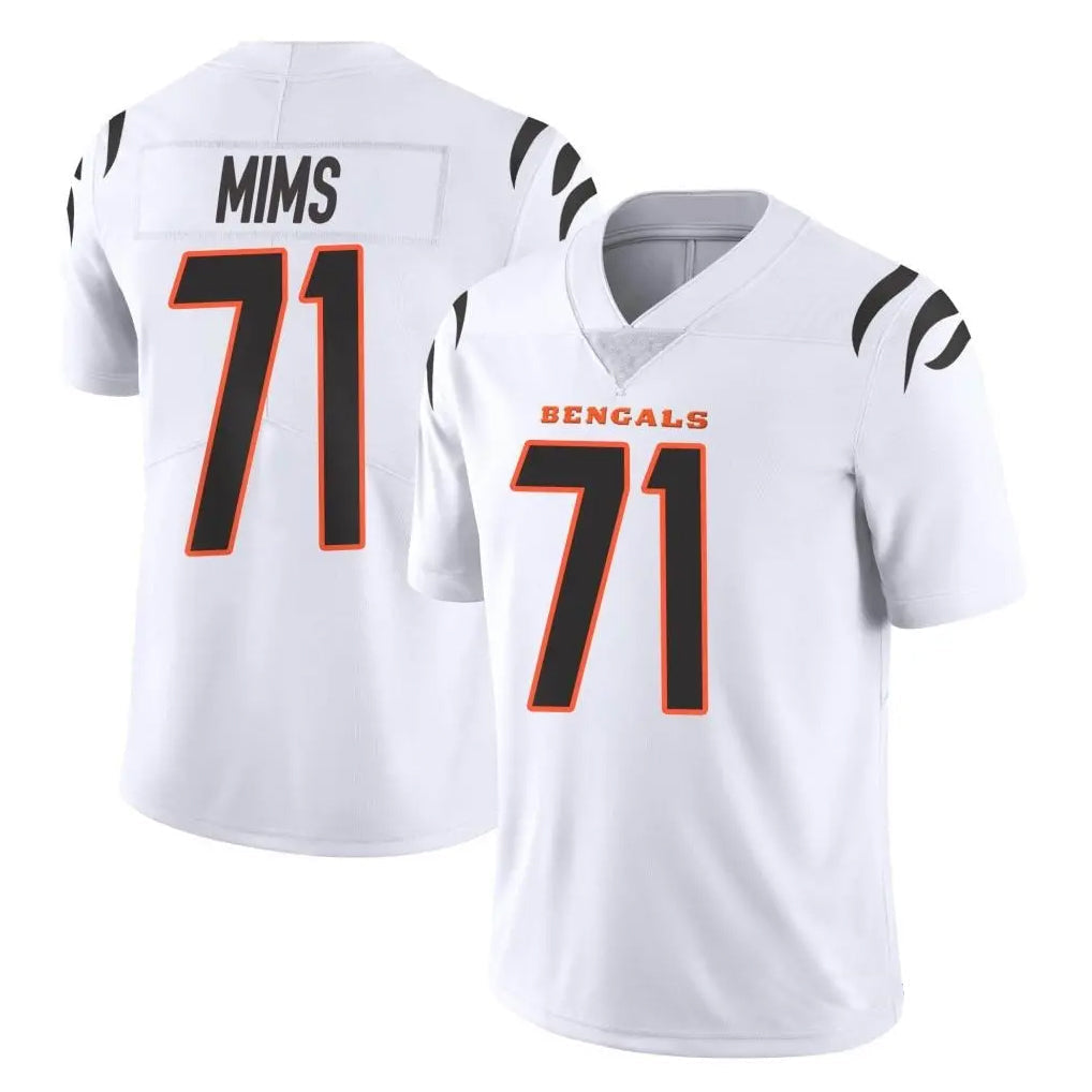 Tlead C.Bengals #71 Amarius Mims Player White Vapor Untouchable Limited Home Game Stitched Jerseys