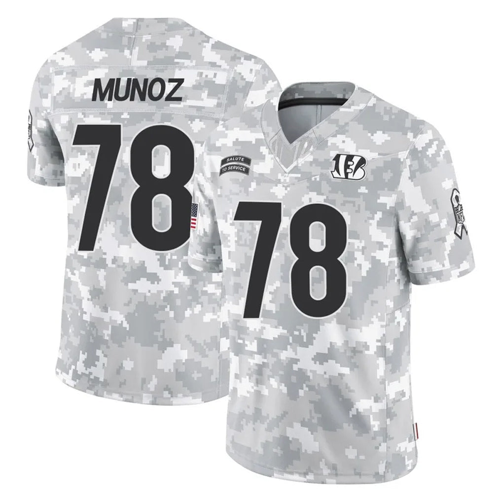 Tlead C.Bengals #78 Anthony Munoz Player Arctic Camo Salute to Service Limited Stitched Jerseys