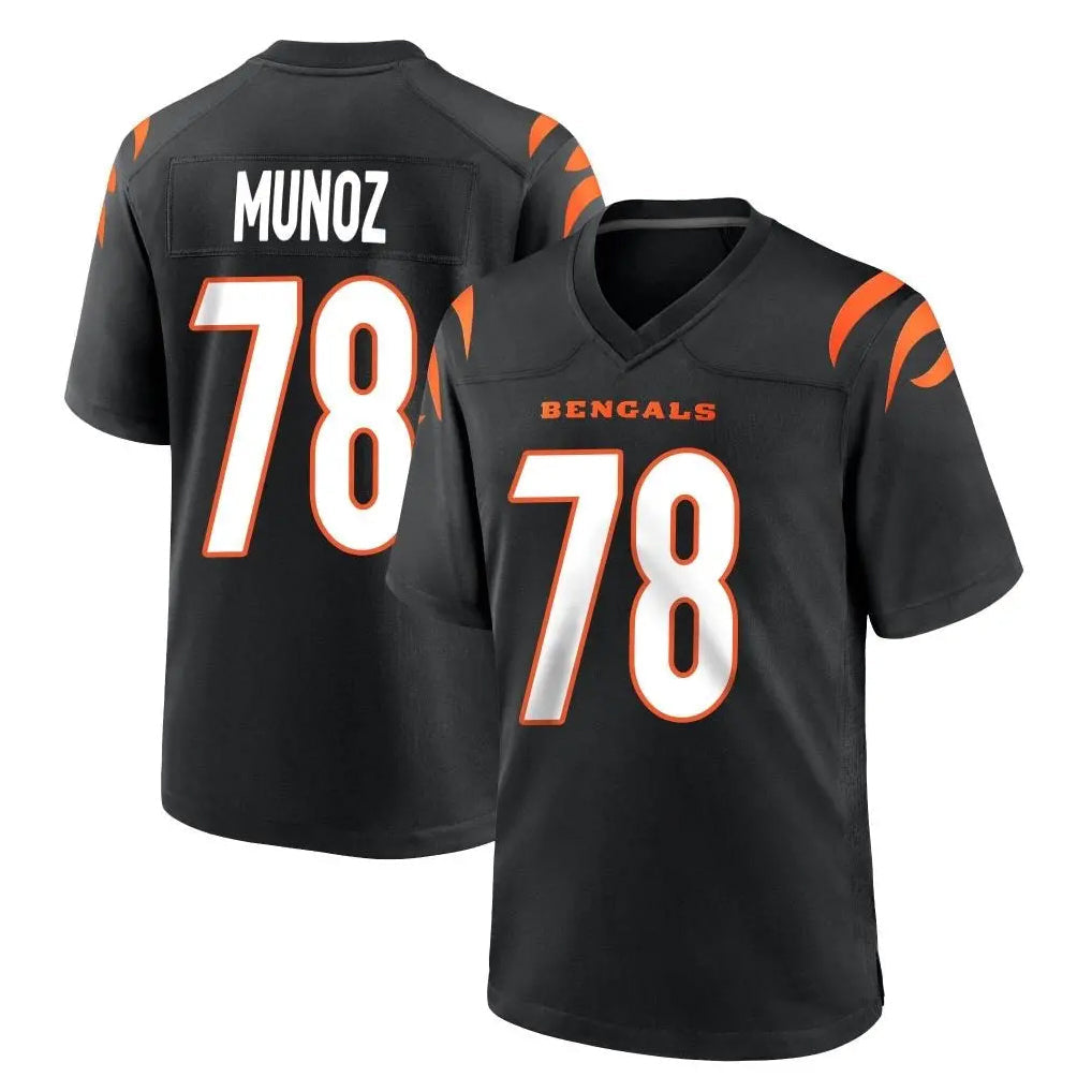 Tlead C.Bengals #78 Anthony Munoz Player Black Home Game Stitched Jerseys