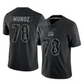Tlead C.Bengals #78 Anthony Munoz Player Black Reflective Limited Game Stitched Jerseys