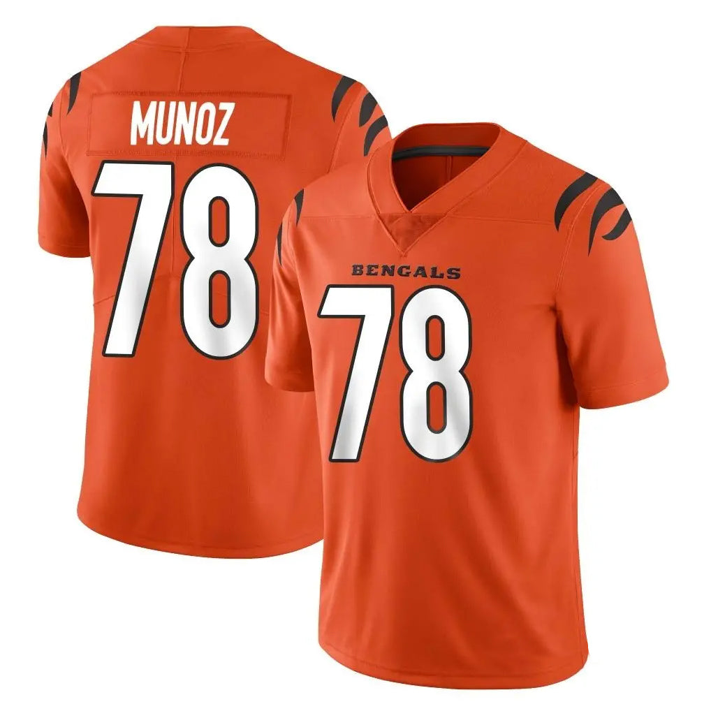 Tlead C.Bengals #78 Anthony Munoz Player Orange Vapor Untouchable Limited Home Game Stitched Jerseys