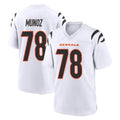 Tlead C.Bengals #78 Anthony Munoz Player White Home Game Stitched Jerseys