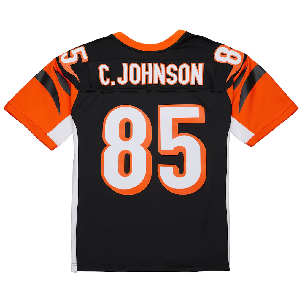 Tlead C.Bengals #85 Chad Johnson Mitchell & Ness Black 2004 Legacy Replica Stitched Puhic Jersey