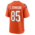 Tlead C.Bengals #85 Chad Johnson Player Orange Home Game Stitched Jerseys