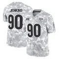 Tlead C.Bengals #90 Kris Jenkins Jr Player Arctic Camo Salute to Service Limited Stitched Jerseys