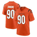 Tlead C.Bengals #90 Kris Jenkins Jr Player Orange Home Game Stitched Jerseys