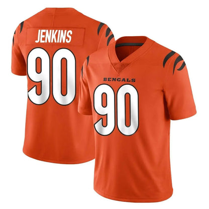 Tlead C.Bengals #90 Kris Jenkins Jr Player Orange Vapor Untouchable Limited Home Game Stitched Jerseys
