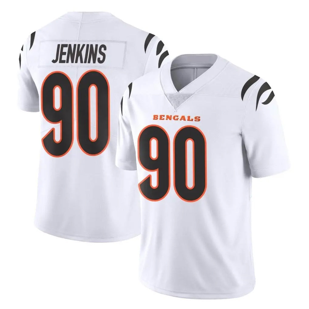 Tlead C.Bengals #90 Kris Jenkins Jr Player White Vapor Untouchable Limited Home Game Stitched Jerseys
