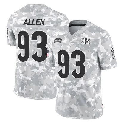 Tlead C.Bengals #93 Jonathan Allen Player Arctic Camo Salute to Service Limited Stitched Jerseys