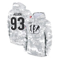 Tlead C.Bengals #93 Jonathan Allen Player Arctic Camo Salute to Service Pullover Hoodie Limited Stitched Jerseys