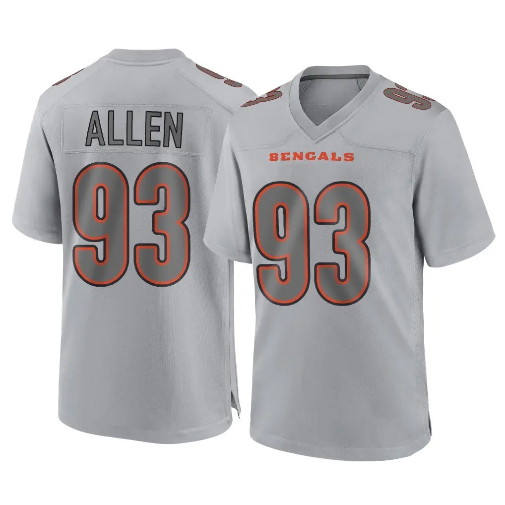 Tlead C.Bengals #93 Jonathan Allen Player Gray Atmosphere Fashion Game Stitched Jerseys