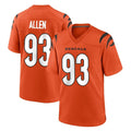 Tlead C.Bengals #93 Jonathan Allen Player Orange Home Game Stitched Jerseys