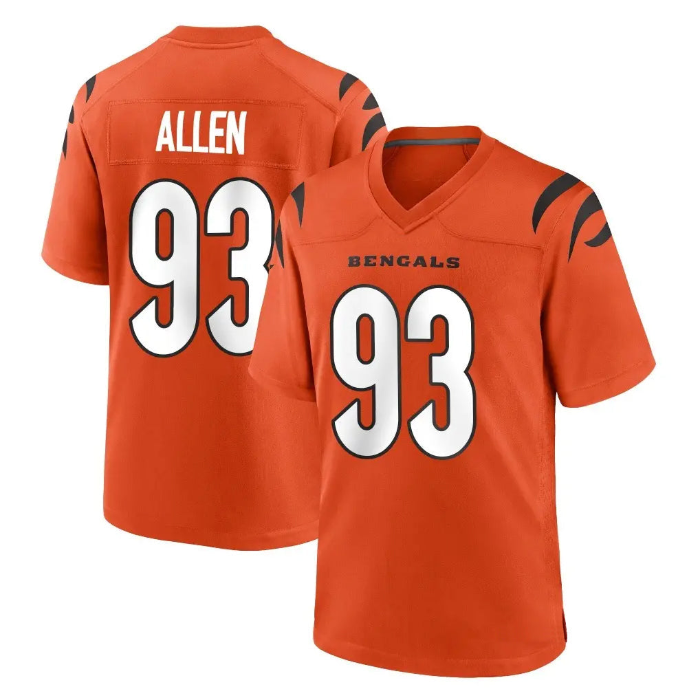 Tlead C.Bengals #93 Jonathan Allen Player Orange Home Game Stitched Jerseys