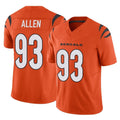 Tlead C.Bengals #93 Jonathan Allen Player Orange Vapor F.U.S.E. Limited Home Game Stitched Jerseys