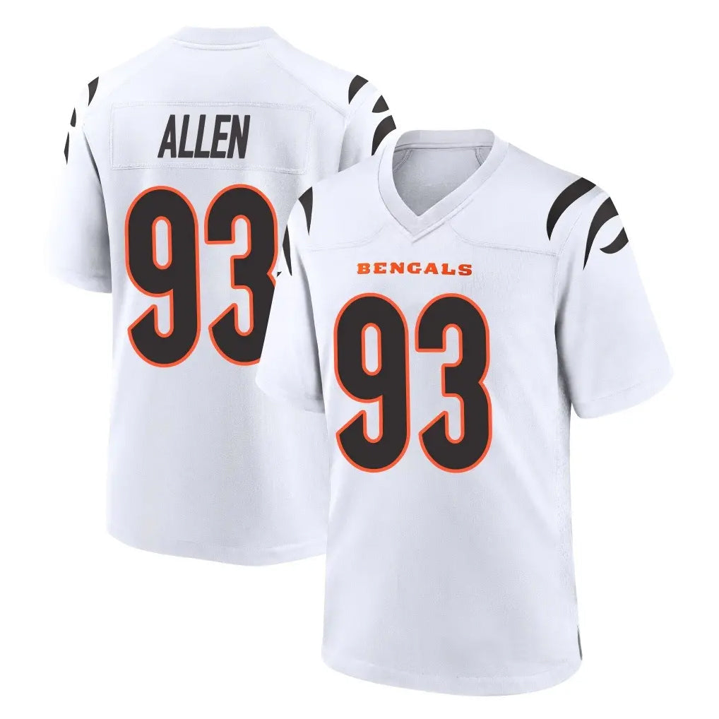 Tlead C.Bengals #93 Jonathan Allen Player White Home Game Stitched Jerseys