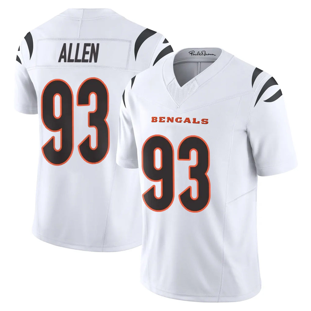 Tlead C.Bengals #93 Jonathan Allen Player White Vapor F.U.S.E. Limited Home Game Stitched Jerseys