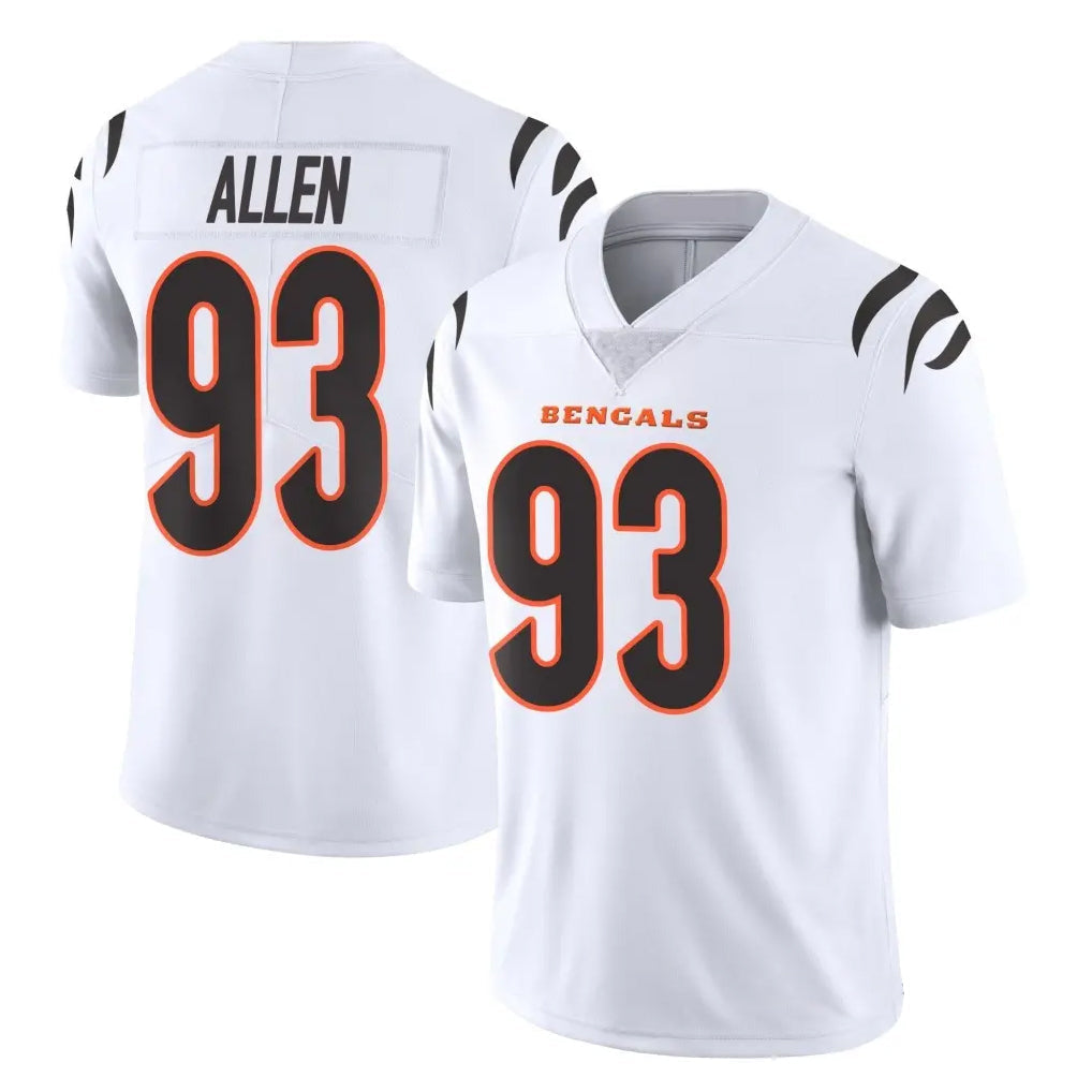 Tlead C.Bengals #93 Jonathan Allen Player White Vapor Untouchable Limited Home Game Stitched Jerseys