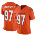Tlead C.Bengals #97 Dexter Lawrence II Player Orange Vapor F.U.S.E. Limited Home Game Stitched Jerseys