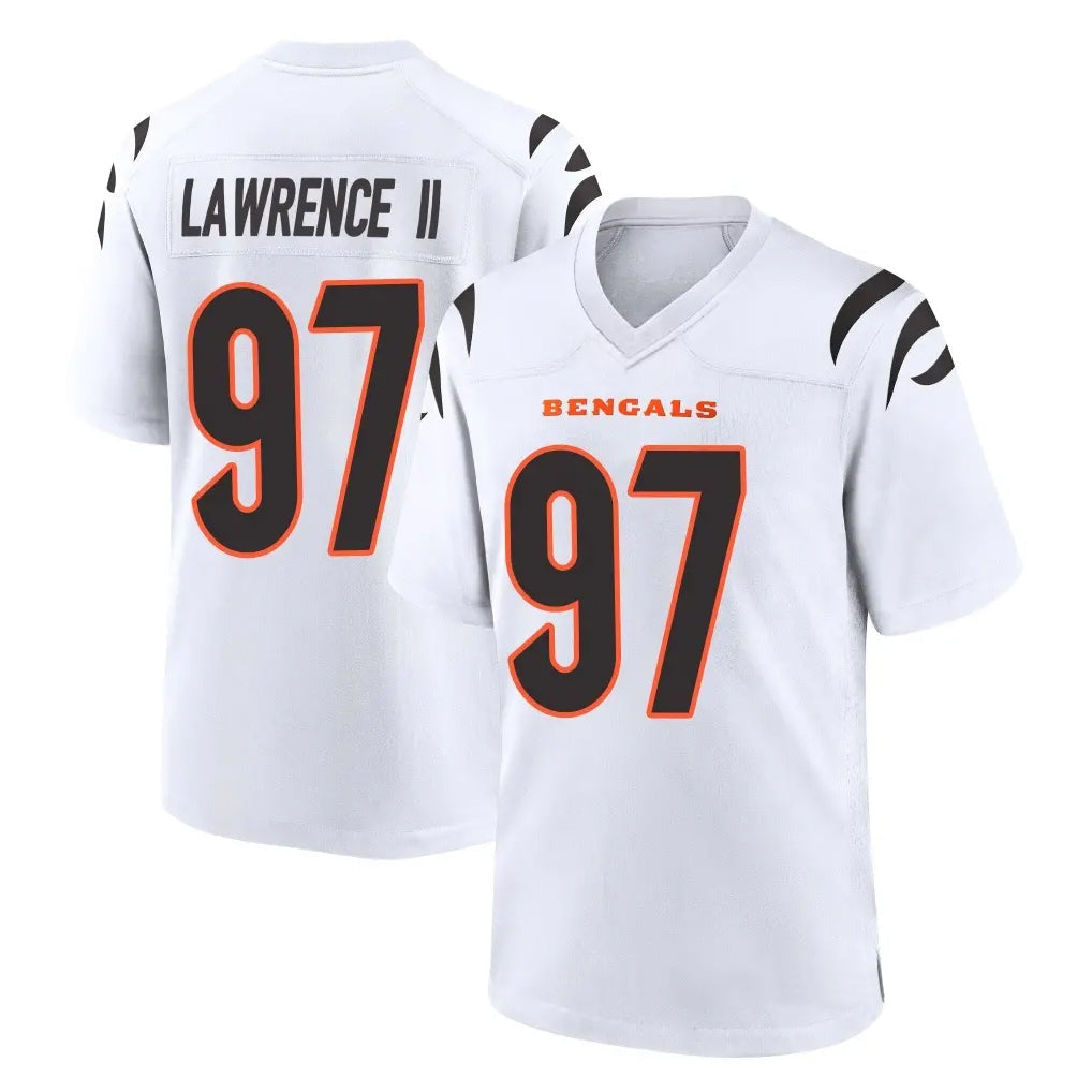 Tlead C.Bengals #97 Dexter Lawrence II Player White Home Game Stitched Jerseys