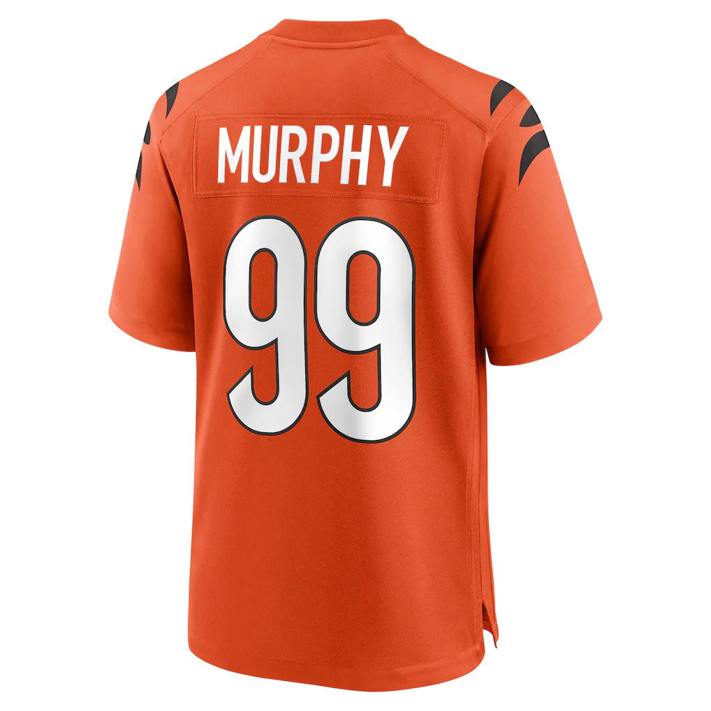 Tlead C.Bengals #99 Myles Murphy Player Orange Home Game Stitched Jerseys