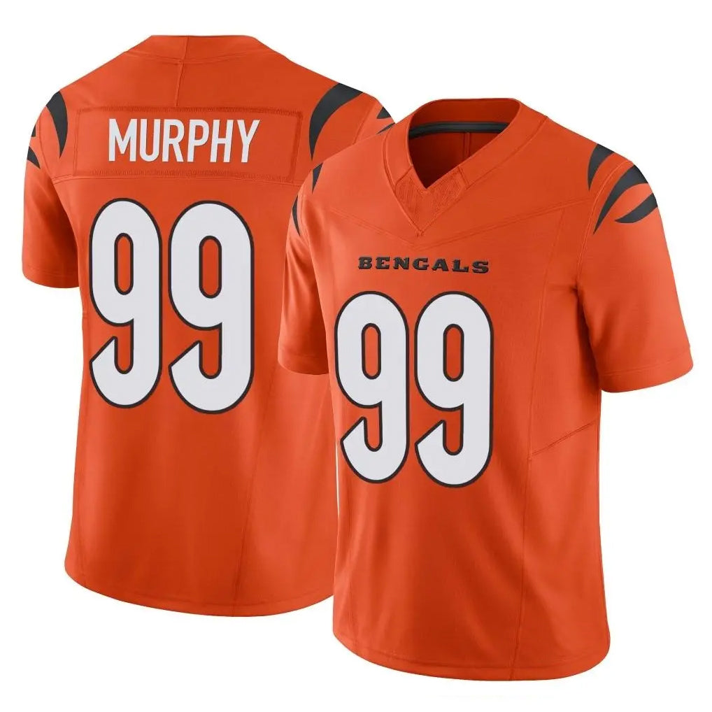 Tlead C.Bengals #99 Myles Murphy Player Orange Vapor F.U.S.E. Limited Home Game Stitched Jerseys