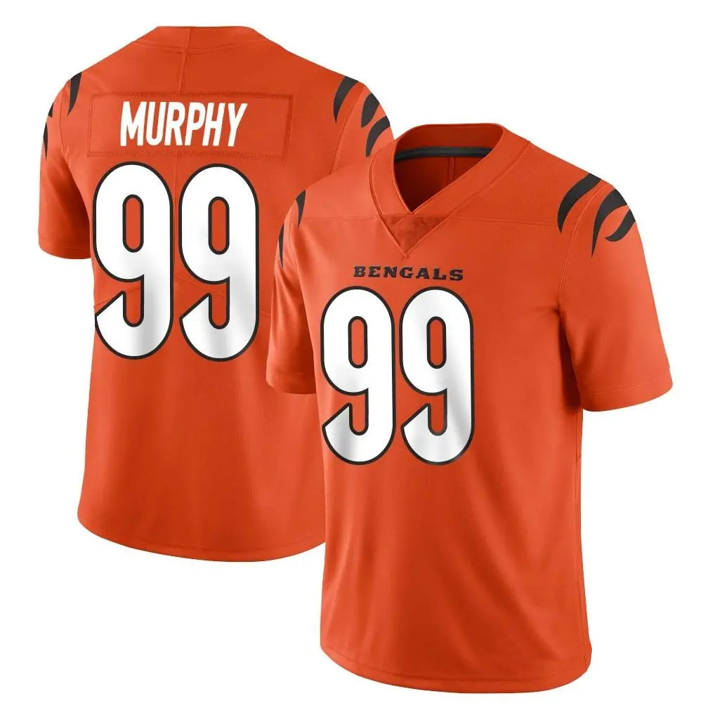 Tlead C.Bengals #99 Myles Murphy Player Orange Vapor Untouchable Limited Home Game Stitched Jerseys