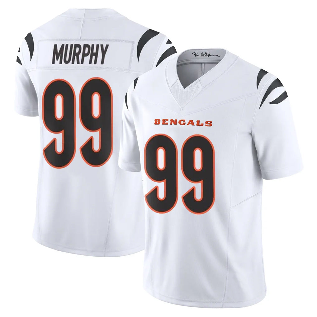 Tlead C.Bengals #99 Myles Murphy Player White Vapor F.U.S.E. Limited Home Game Stitched Jerseys