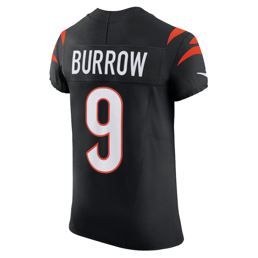 Tlead C.Bengals #9 Joe Burrow Black Team Vapor F.U.S.E. Elite Stitched Jerseys