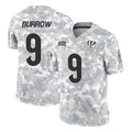Tlead C.Bengals #9 Joe Burrow Player Arctic Camo Salute to Service Limited Stitched Jerseys