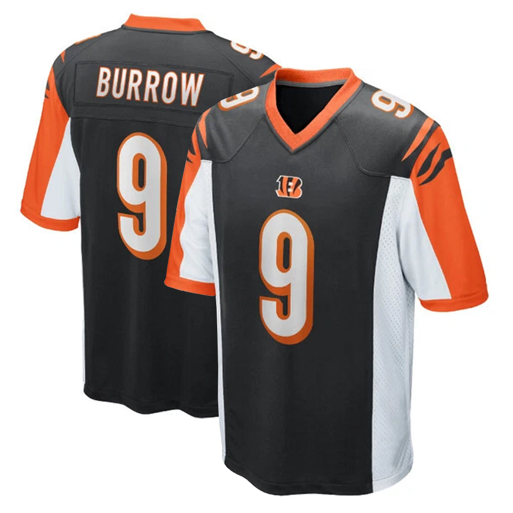 Tlead C.Bengals #9 Joe Burrow Player Black Alternate Home Game Stitched Jerseys