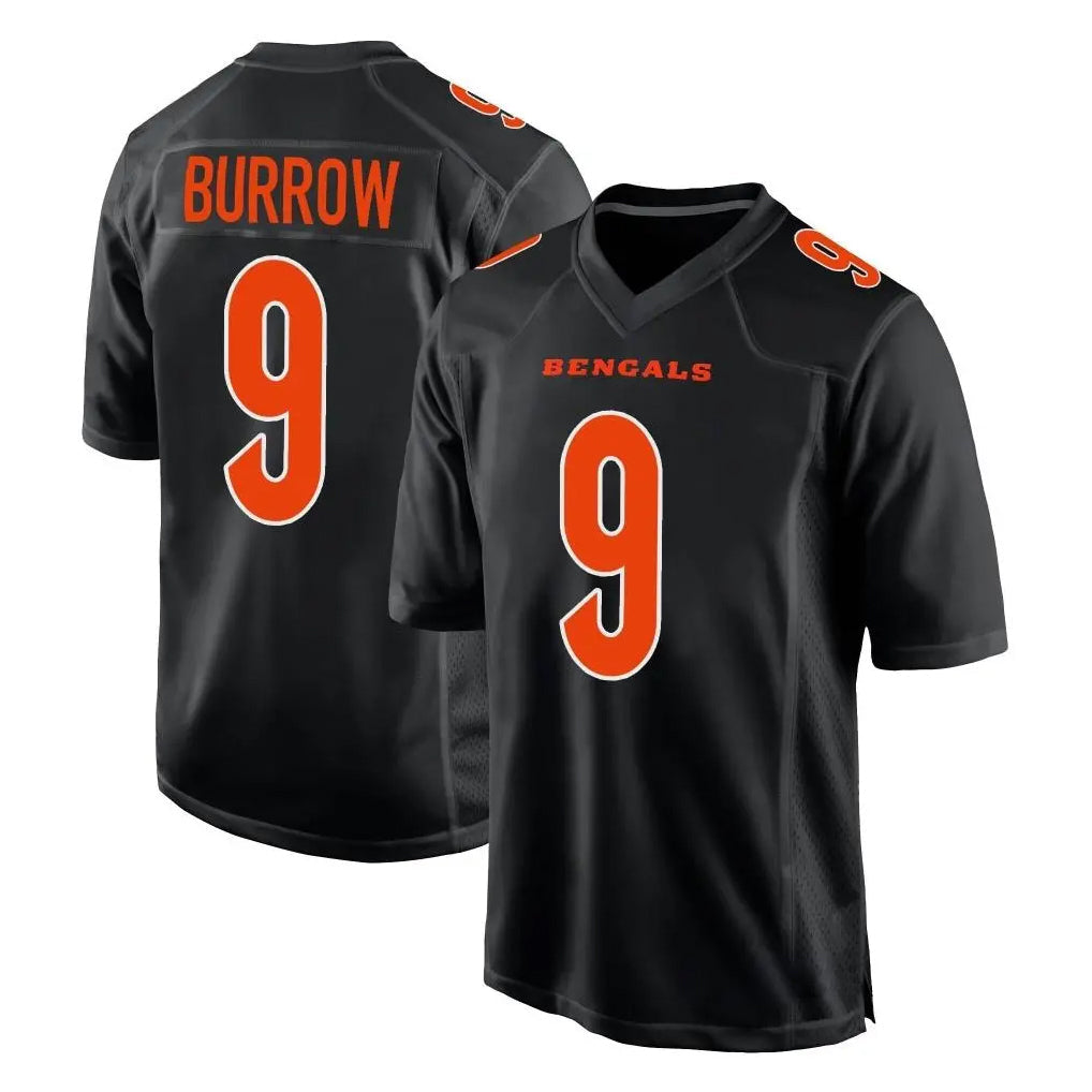 Tlead C.Bengals #9 Joe Burrow Player Black Fashion Game Stitched Jerseys
