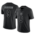 Tlead C.Bengals #9 Joe Burrow Player Black Reflective Limited Game Stitched Jerseys
