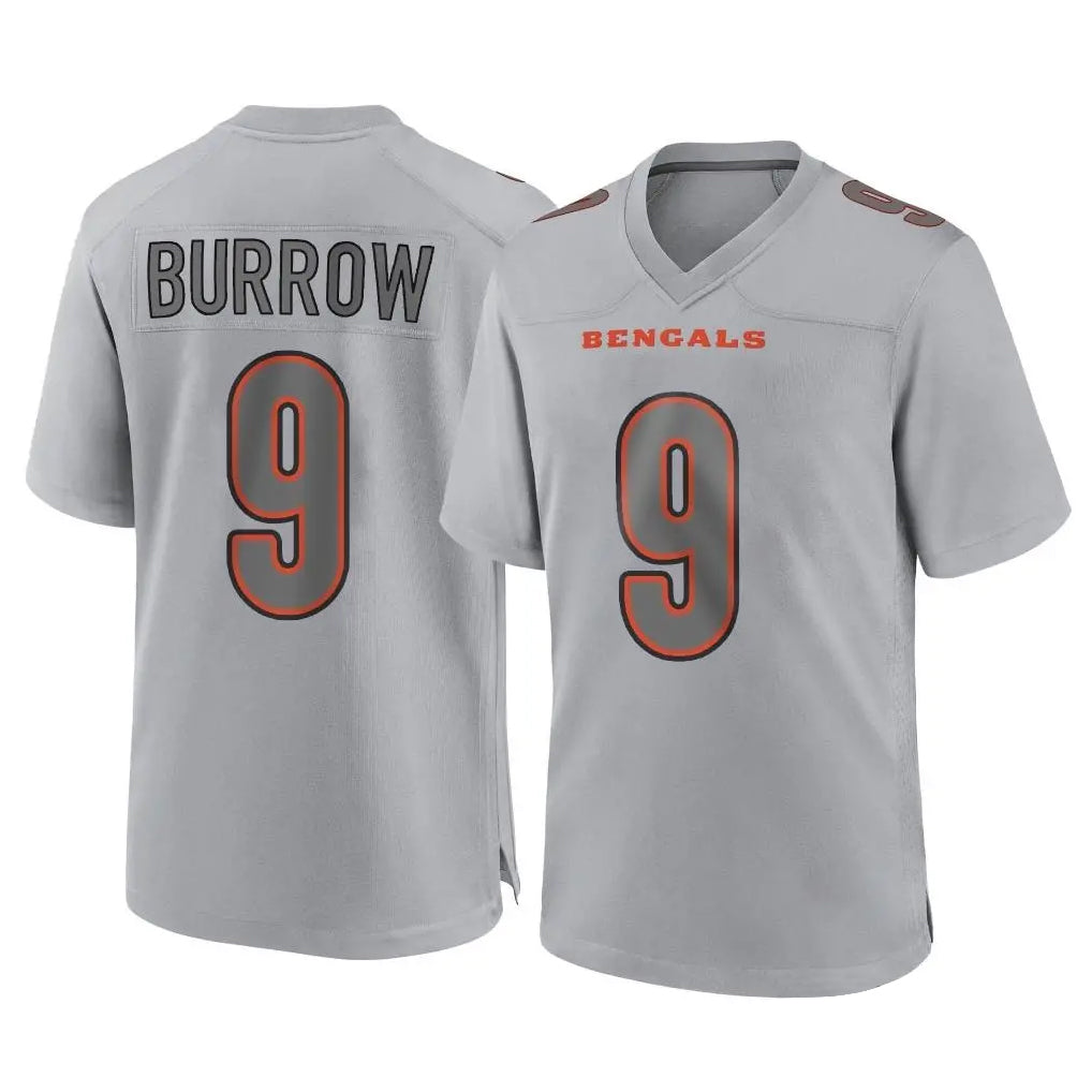 Tlead C.Bengals #9 Joe Burrow Player Gray Atmosphere Fashion Game Stitched Jerseys